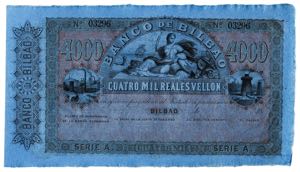 (1857). Banco de Bilbao. 4000 reales de ... 