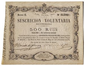 1870. Carlos VII, Pretendiente. La Tour de ... 