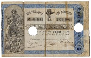 1868. 100 escudos. (Ed. 233F). 16 de marzo. ... 