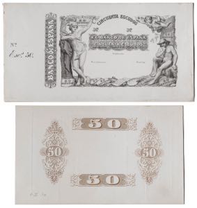 1870. 50 escudos. (Ed. 240P). 1 de marzo. ... 
