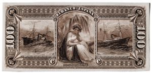 1876. American Bank Note, Nueva York. 100 ... 