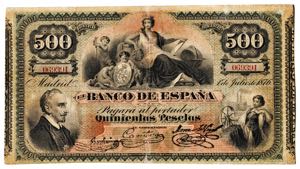 1876. 500 pesetas. (Ed. 270, mismo ejemplar) ... 