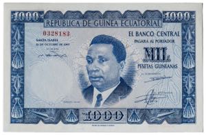Guinea Ecuatorial. 1969. 1000 pesetas ... 
