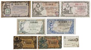 1862 a 1926. Conjunto de 8 billetes de ... 