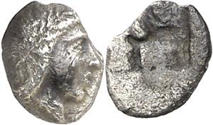 (450-410 a.C.). Jonia. Colofón. Hemióbolo. ... 