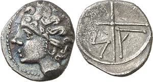 (s. IV-III a.C.). Galia. Massalia. Óbolo. ... 