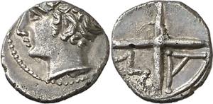 (s. IV-III a.C.). Galia. Massalia. Óbolo. ... 
