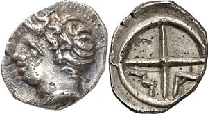(s. IV-III a.C.). Galia. Massalia. Óbolo. ... 