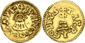 Achila (710-714). Tarraco. Triente. (CNV. ... 
