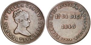 1843. Isabel II. El Ferrol. (Ha. 7) (V. 784) ... 