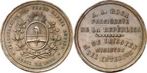 Argentina. 1885. Mendoza. Inauguración del ... 