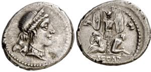 (46-45 a.C.). Julio César. Denario. (Spink ... 