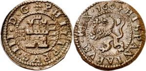 1604. Felipe III. Segovia. 4 maravedís. ... 