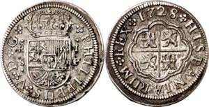 1728. Felipe V. Sevilla. P. 1 real. (AC. ... 