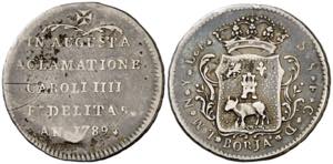 1789. Carlos IV. Borja. Proclamación. (Ha. ... 