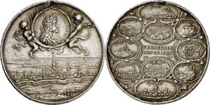 Austria. 1685. Leopoldo I. Victoria sobre ... 
