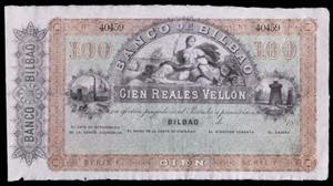 (1857). Banco de Bilbao. 100 reales de ... 