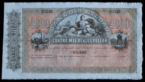 (1857). Banco de Bilbao. 4000 reales de ... 