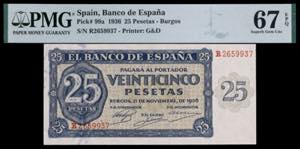 1936. Burgos. 25 pesetas. (Ed. 419a) (Pick ... 