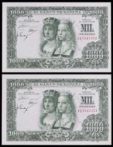 1957. 1000 pesetas. (Ed. 469b) (Pick 149a). ... 