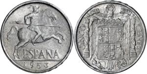 1953. Franco. 5 céntimos. (AC. 4). 1,12 g. ... 
