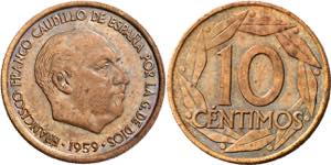1959. Franco. 10 céntimos. (AC. 14, mismo ... 