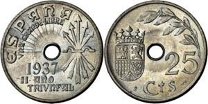 1937. Franco. Viena. SVV. 25 céntimos. (AC. ... 
