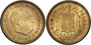 1947*1951. Franco. 1 peseta. (AC. 51). Rara ... 