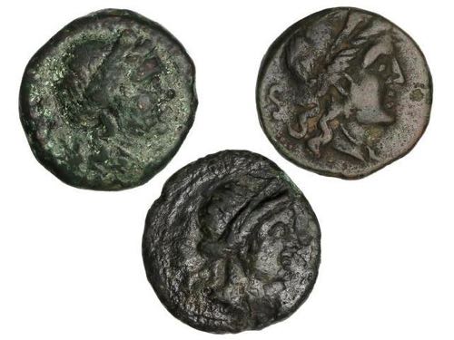 Lote 3 monedas Semis. (S. III ... 