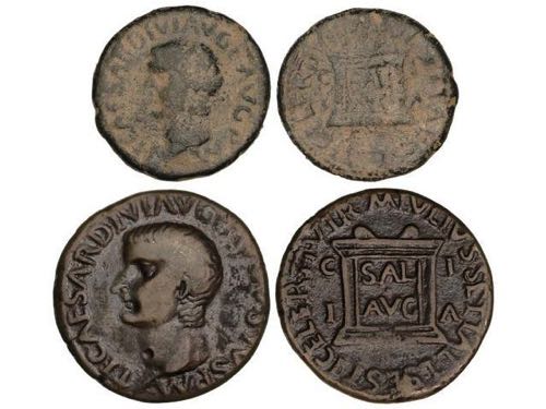 Lote 2 monedas Semis y As. 14-36 ... 
