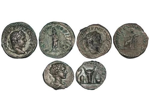 Empire - Lote 3 monedas Denario. ... 