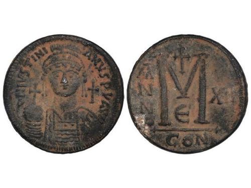Follis. JUSTINIANO I (527-565). ... 