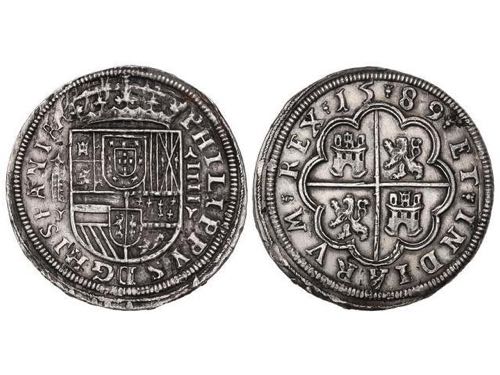 Philip II - 4 Reales. 1589. ... 