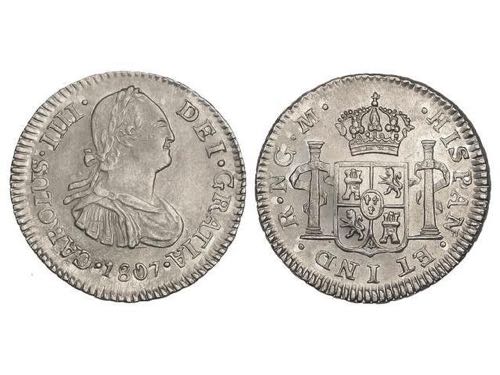 Charles IV - 1/2 Real. 1807. ... 