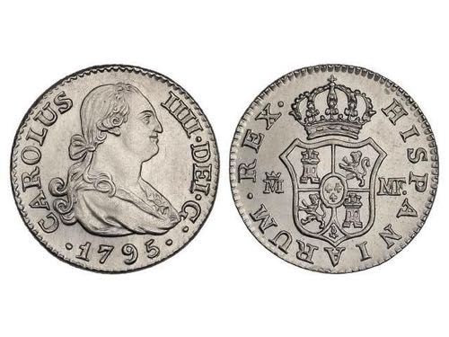 Charles IV - 1/2 Real. 1795. ... 
