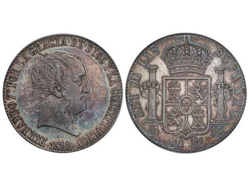 Ferdinand VII - 20 Reales. 1822. ... 