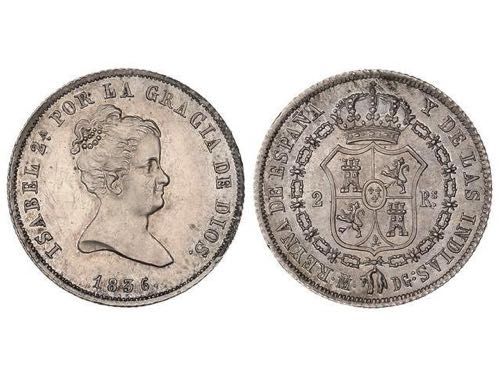 Elisabeth II - 2 Reales. 1836. ... 