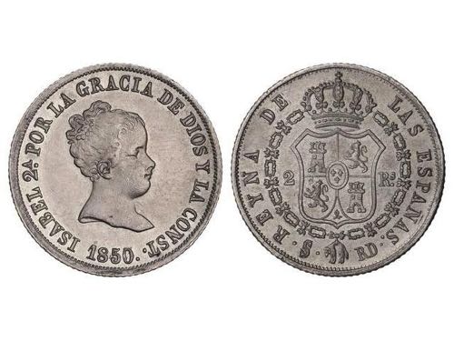 Elisabeth II - 2 Reales. 1850. ... 