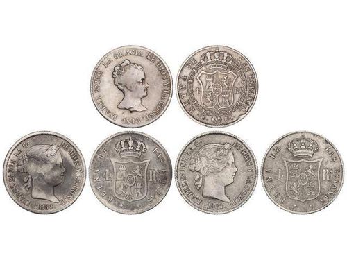 Elisabeth II - Lote 3 monedas 4 ... 