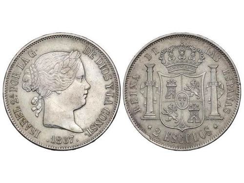 Elisabeth II - 2 Escudos. 1867. ... 