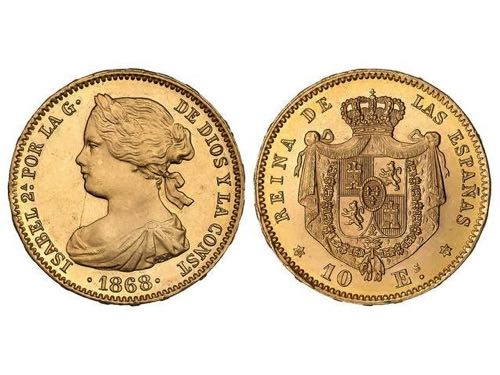 Elisabeth II - 10 Escudos. 1868 ... 