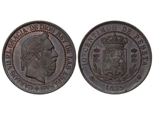 10 Céntimos. 1875. BRUSELAS. AE. ... 