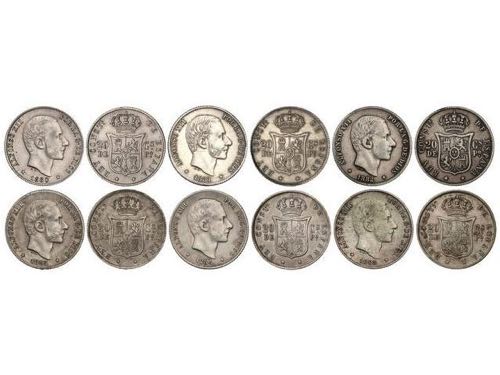 Serie 6 monedas 20 Centavos de ... 