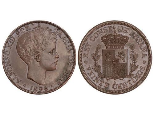 20 Céntimos. 1896-L. LONDRES. ... 