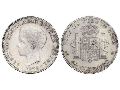 40 Centavos de Peso. 1896. PUERTO ... 