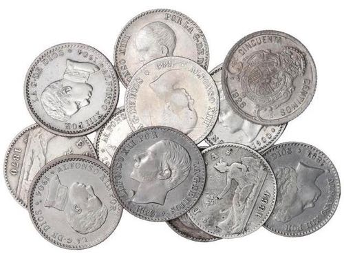 Lote 13 monedas 50 Céntimos. 1869 ... 