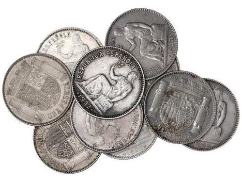 Lote 10 monedas 1 Peseta. 1933 ... 