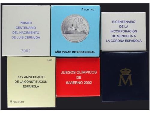 Juan Carlos I - Lote 6 monedas 10 ... 