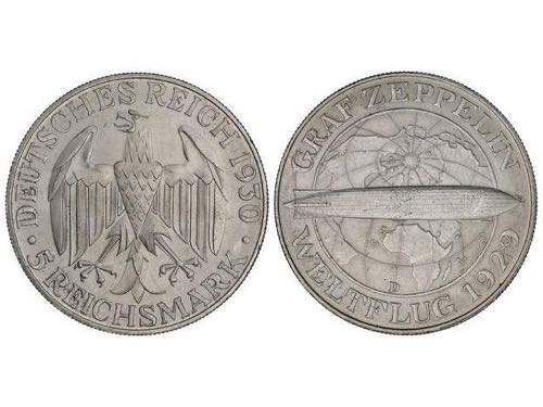Germany - 5 Reichsmark. 1930-D. ... 