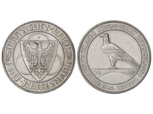 Germany - 5 Reichsmark. 1930-F. ... 